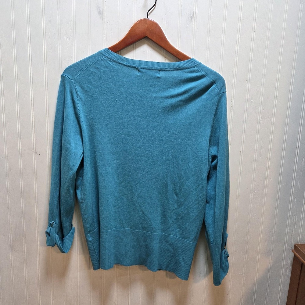 Philosophy Republic Clothing Cardigan Sweater‎ Womens XL Blue Crew Neck Knit - Picture 2 of 6